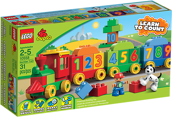 Teach Your Child To Count While Playing With The Lego&reg - Lego Duplo Number Train 10558 (600x450)