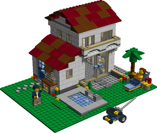 Family House B Klein - Lego Family House Instructions (512x434)