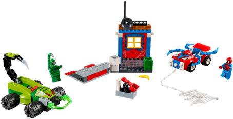 Lego 10754 Juniors Spider-man Vs - Lego Spiderman Vs Scorpion Street Showdown (480x360)