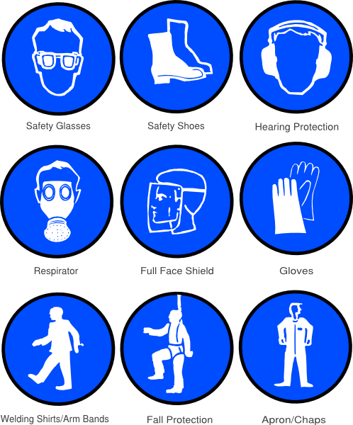 Ppe Symbols Clip Art At Clker - Personal Protective Equipment Symbols (498x600)