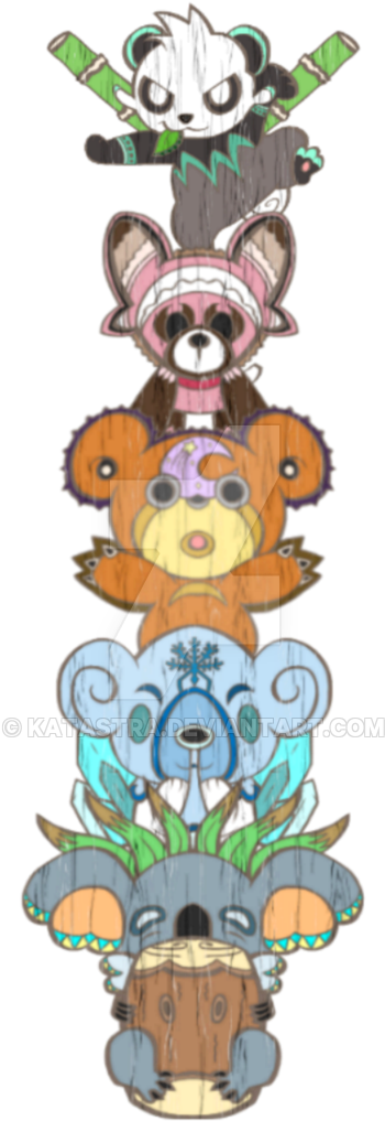 Lutniik 19 1 Bear Pokemon Totem Pole By Katastra - Totem Pole Art Pokemon (1024x1024)