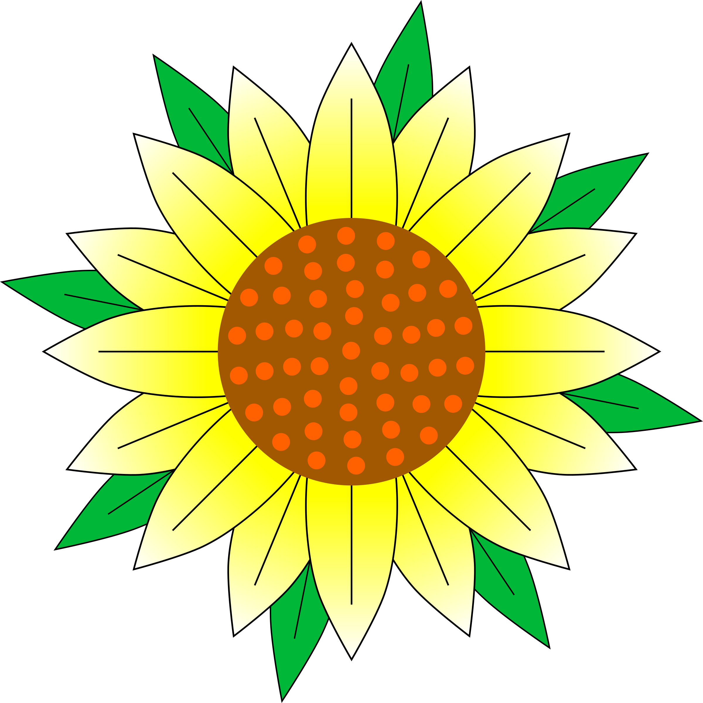 Flower Computer Icons Yellow Clip Art - Flower Computer Icons Yellow Clip Art (2400x2400)