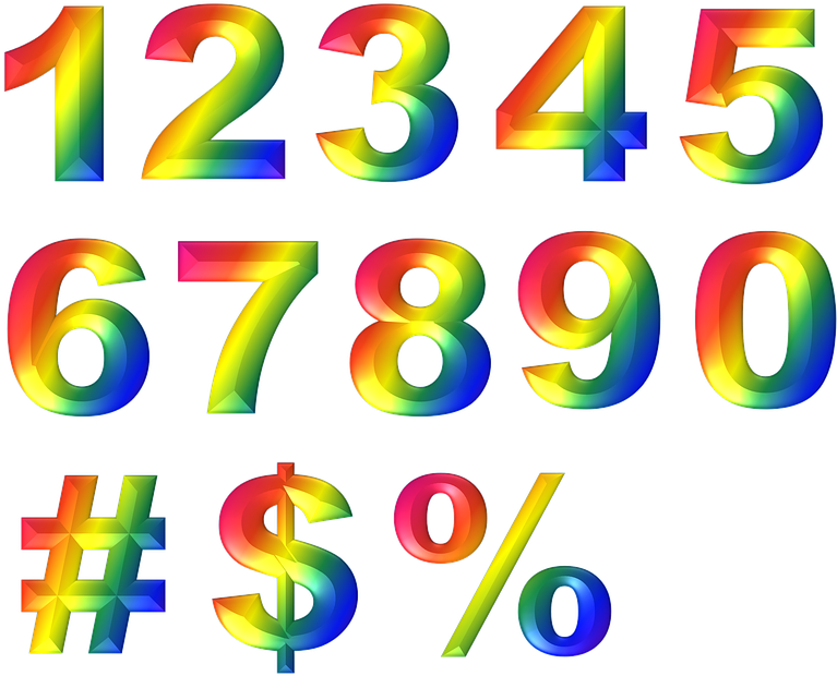 Lego Cliparts Numbers 19, - Rainbow Numbers Png (789x720)