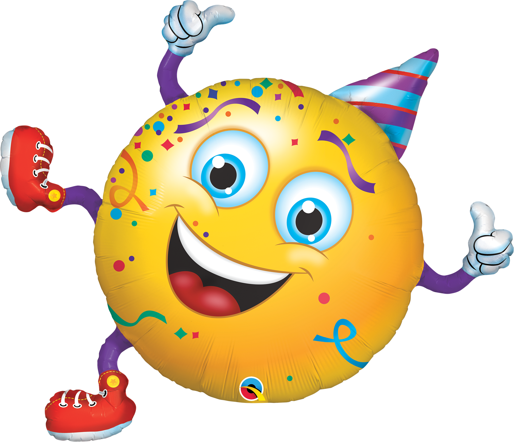 Smiley Party Guy Foil Balloon 38" - Party Smiley (2048x1760)