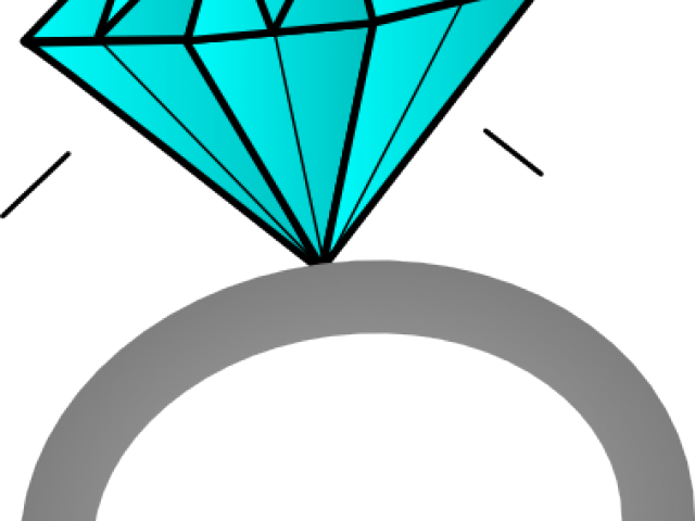 Gems Clipart Diamond Ring - Бриллиант Как Рисовать (640x480)
