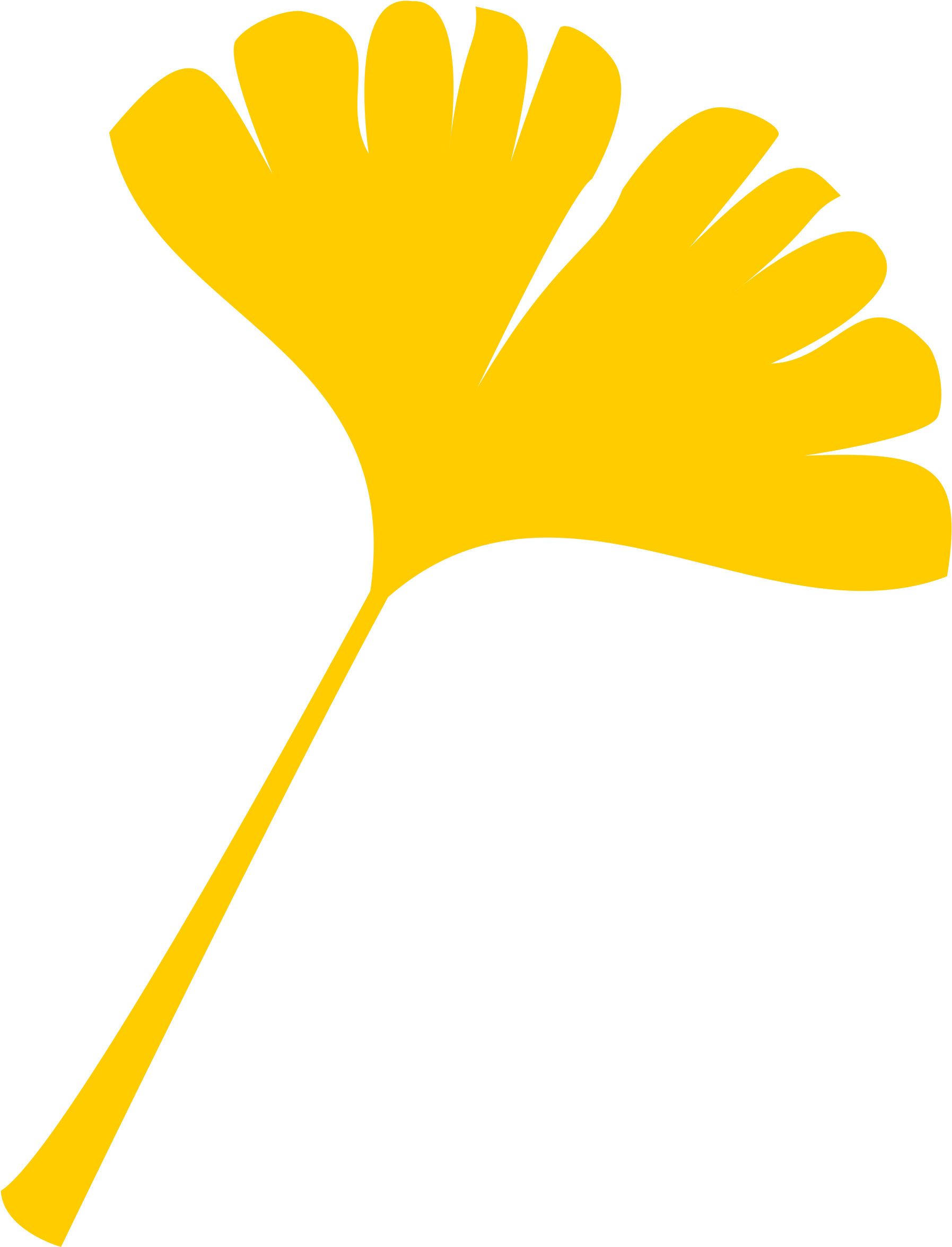 Leaf One Color Flat - Yellow Ginkgo Leaf Clip Art (2400x2400)