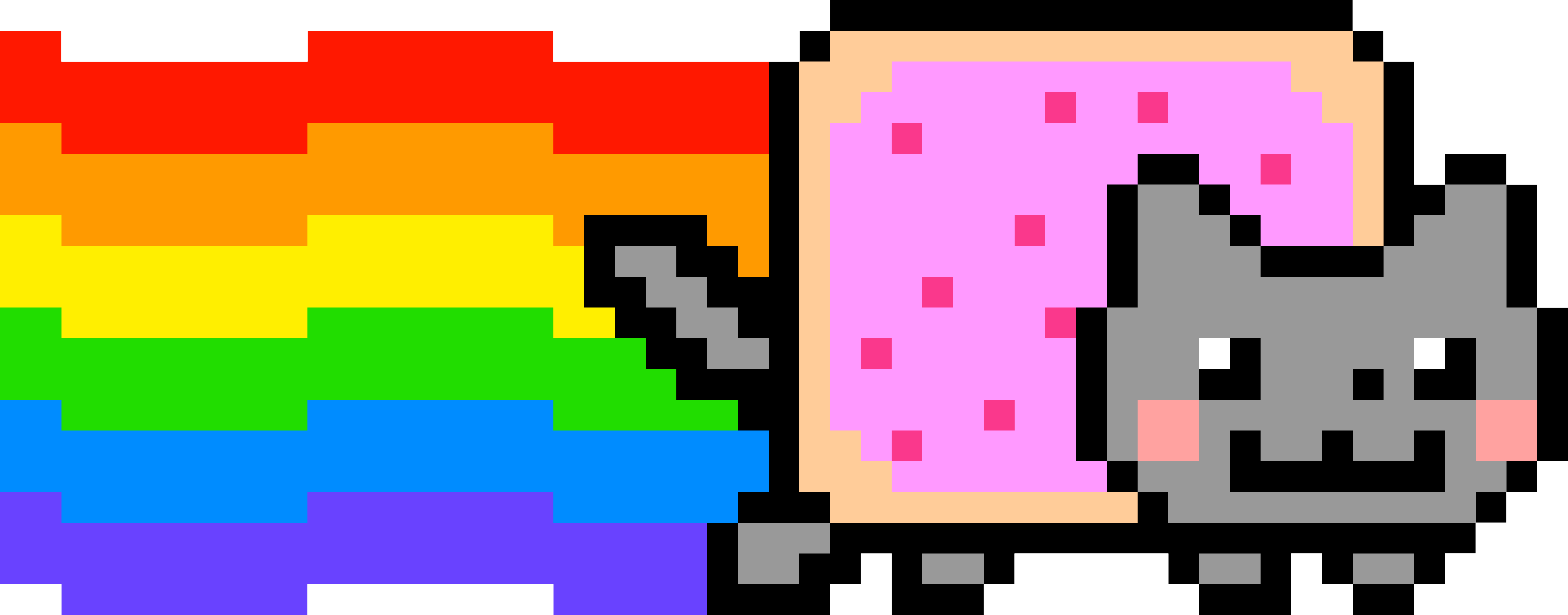 Nyan Cat Doge Clipart - Nyan Cat Render (6120x2400)