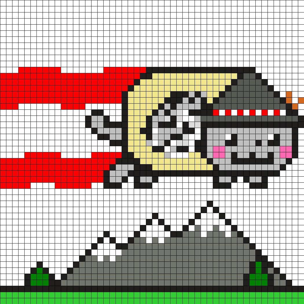Austrian Nyan Cat Perler Bead Pattern- Why Am I Saving - Nyan Cat (1050x1050)