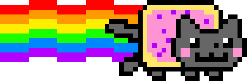 The Nyan Cat Pixel Art Maker - Minecraft Pixel Art Easy (1240x450)