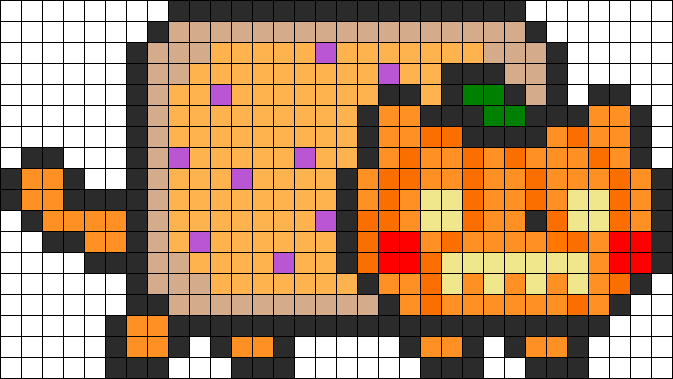 Nyan Cat Pumpkin Stencil Download - Nyan Cat Png Gif (673x379)