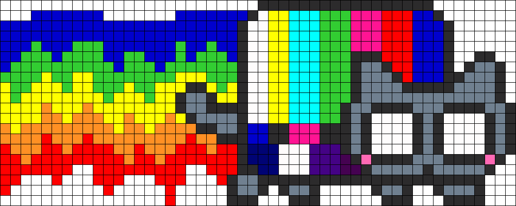 View User - Nyan Cat Pixel Art (1051x421)