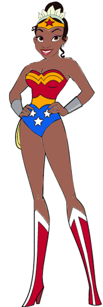 Princess Tiana As Wonder Woman By Darthranner83 - Wonder Woman (466x992)