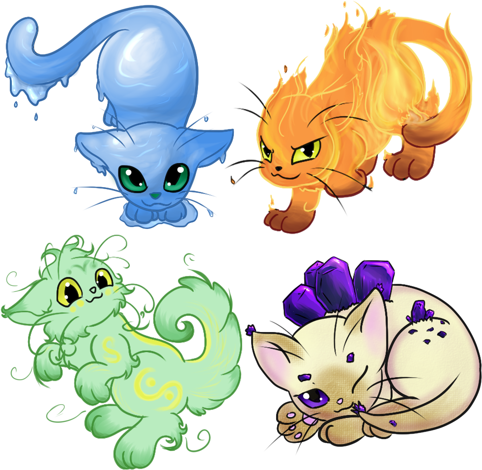 Elemental Cats Auction - Elemental Kitten (1000x1000)