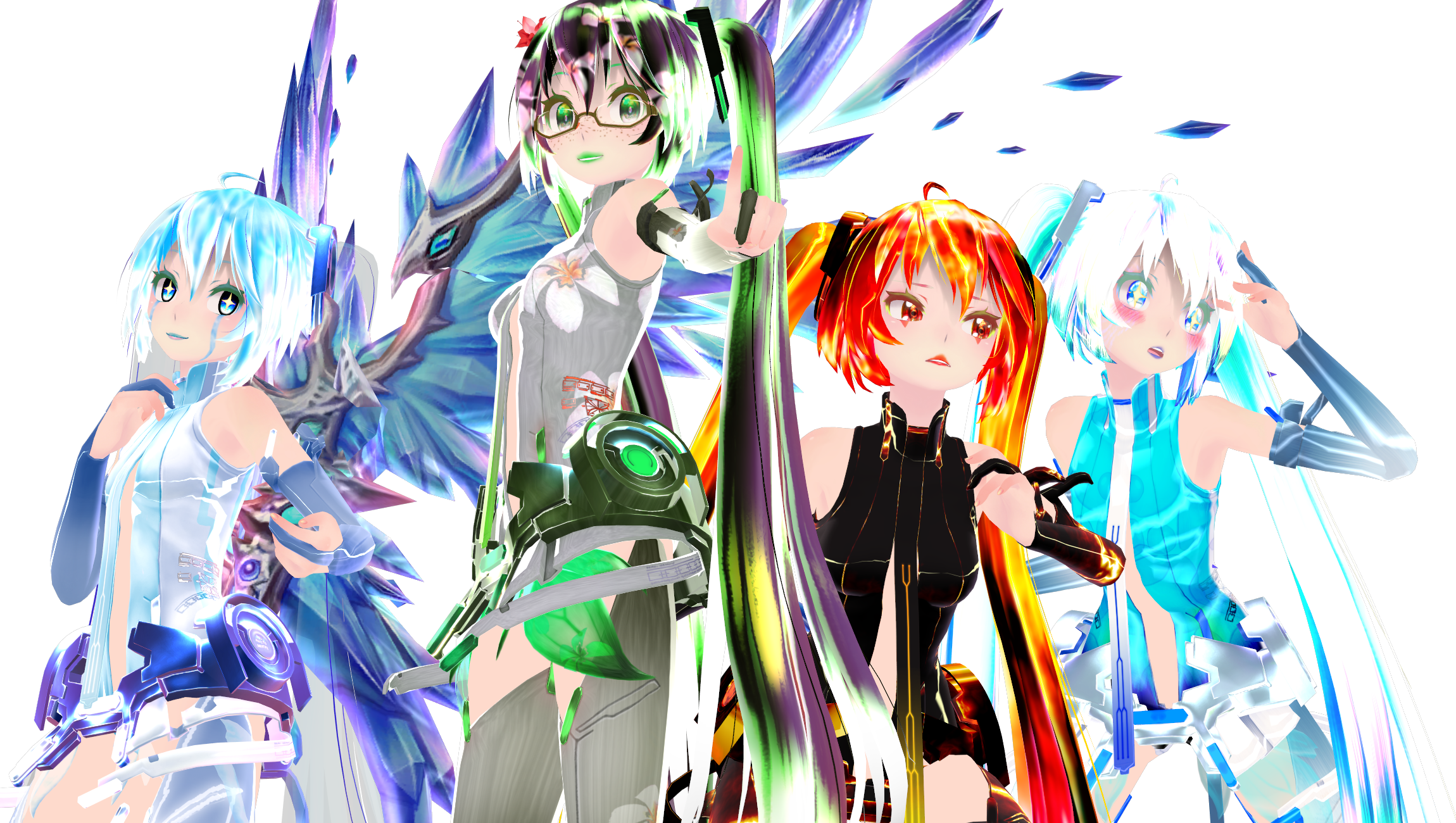 Tda Elemental Hatsune Miku Appends [no More Dl] By - Elemental Hatsune Miku (2300x1300)