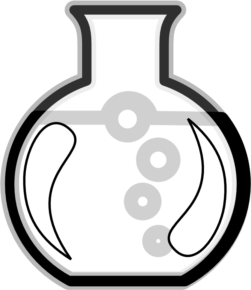 Lab Icon Black White Line Art 555px - Icon (999x999)