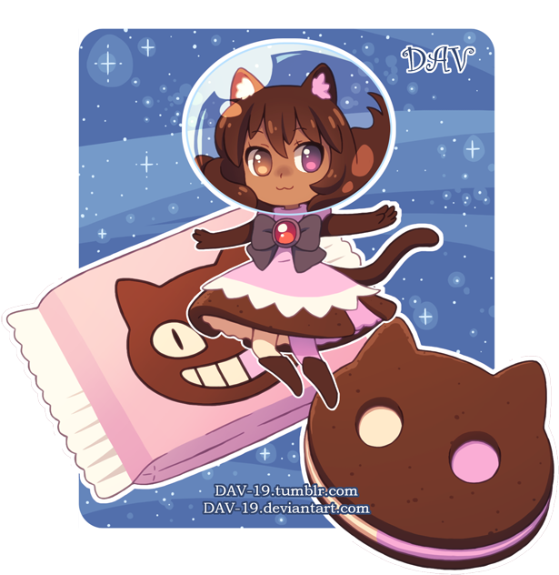 Cookie Cat By Dav-19 - Steven Universe Cookie Cat Human (671x700)