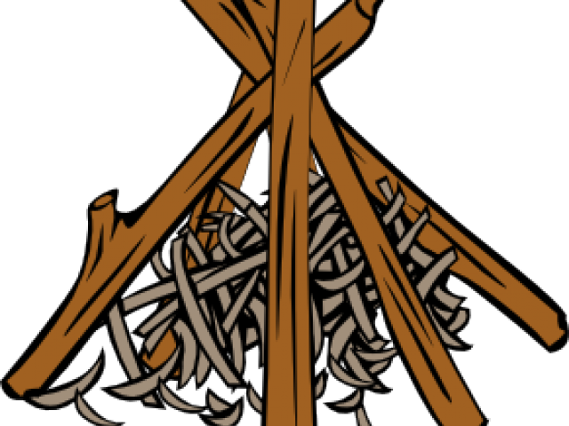 Camp Fire Clipart Wood - Teepee Fire (640x480)