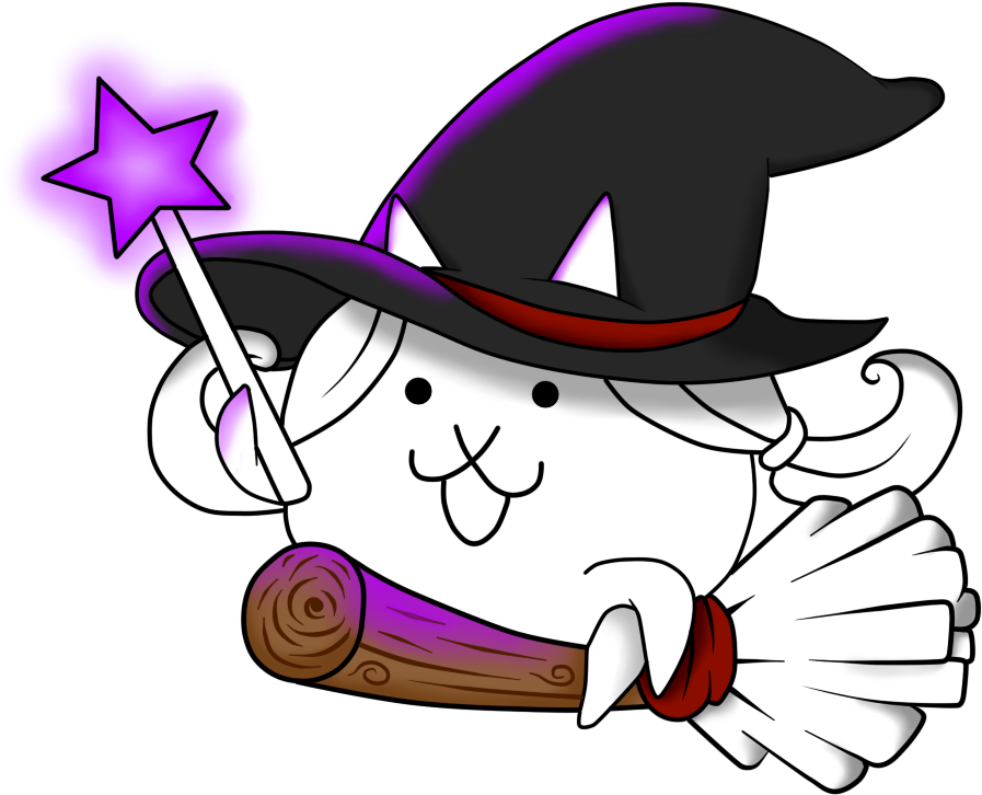 The Battle Cats - Battle Cats Witch Cat (979x763)