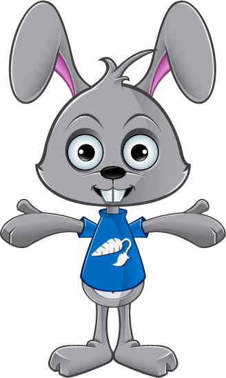 Cartoon Rabbit - Dibujos Sosteniendo Un Cartel (328x547)