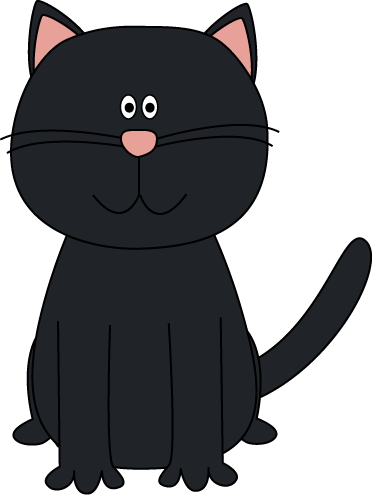 Showing Post & Media For Cartoon Cute Black Cat - Black Cat Clipart Black And White (372x495)