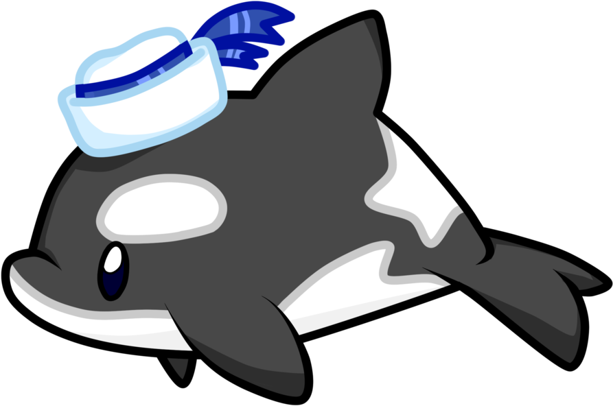 Uuu A Magical Orca By Charming-manatee - Orca Cartoon Png (1024x635)