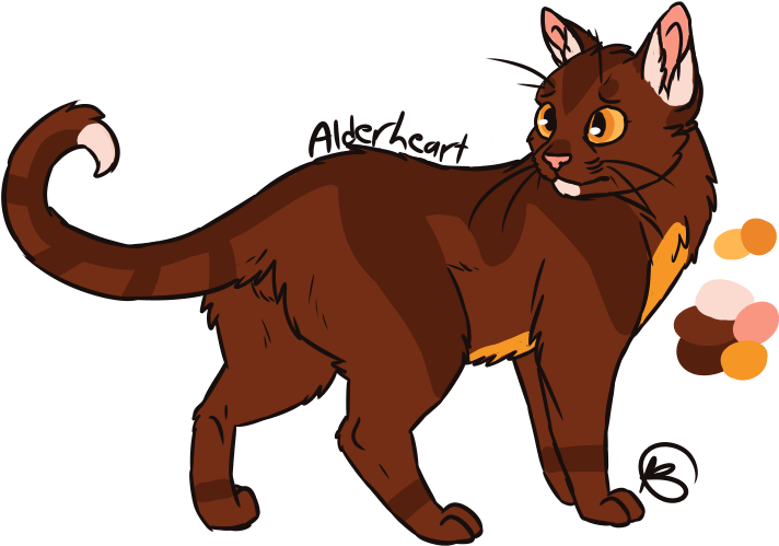 #alderheart #alderpaw #thunderclan #avos #warriorcats - Illustration (900x720)