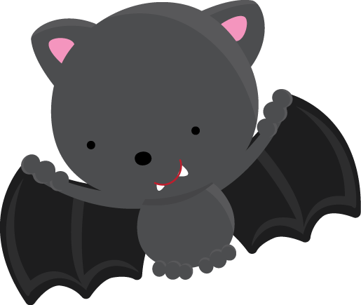 Cute Halloween Bat Clipart (515x435)