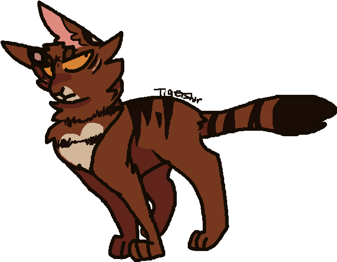 Tigerheart Tigerstar Ii Warriors Wckin Wc Warrior Cats - Warriors (745x557)