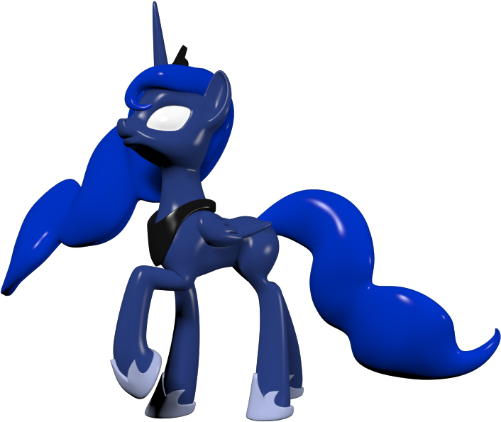 Princess Luna In 3d By Clawed-nyasu - Three-dimensional Space (800x600)