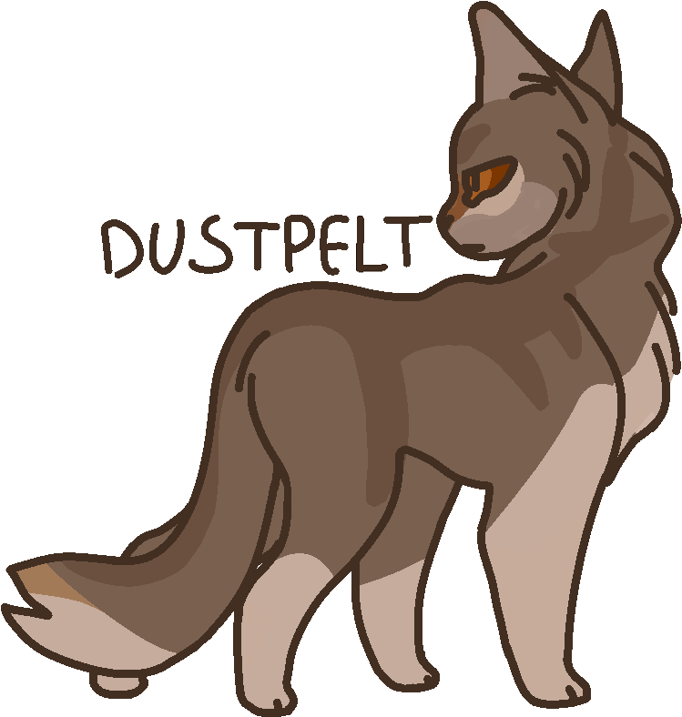 Dustpelt Thunderclan White-cough - Cartoon (1039x835)