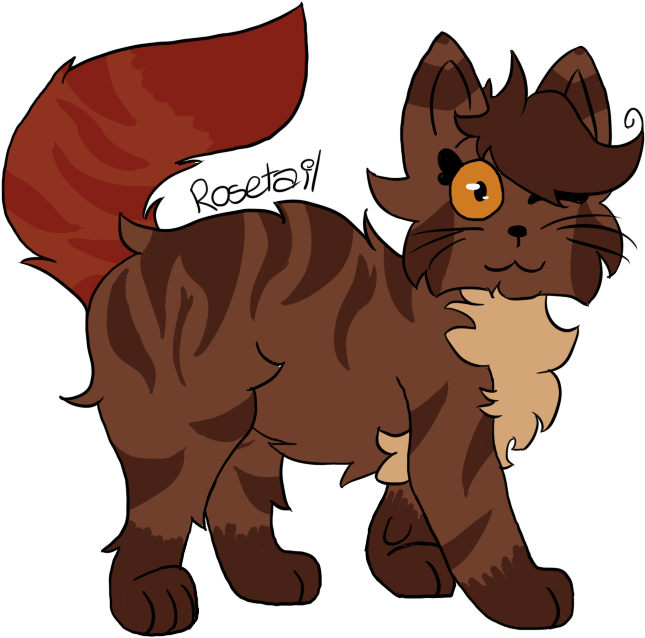 Rosetail Warriors Warrior Cats Wc Cat Thunderclan Starclan - Cat (700x700)