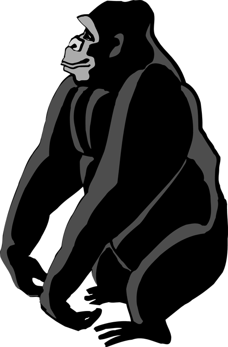 Gorilla Clip Art - Clip Art (470x713)