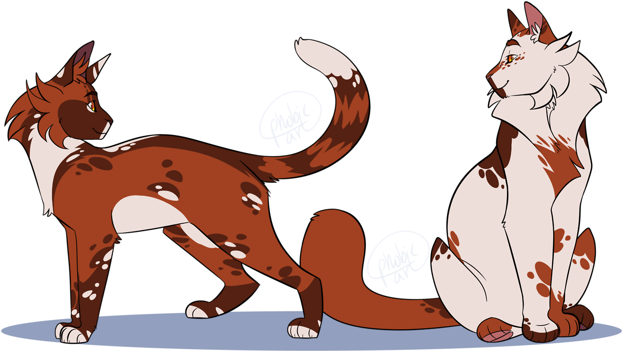 Spottedleaf Redtail Thunderclan Warriors Warriorcats - Cartoon (1280x853)