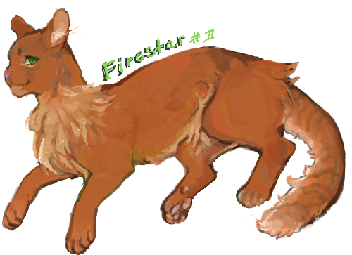 Thunderclan Firestar Art Tawny-pelt - Firestar (518x367)