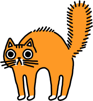 Orange Cat Stickers Messages Sticker-2 - Orange Cat Cartoon Transparent (408x408)