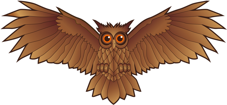 Free Owl Spread Wings Clip Art - Bird With Wings Clipart (800x396)
