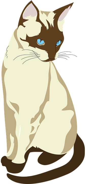 Siamese Cat Clipart Animated - Siamese Cat Clipart (360x720)