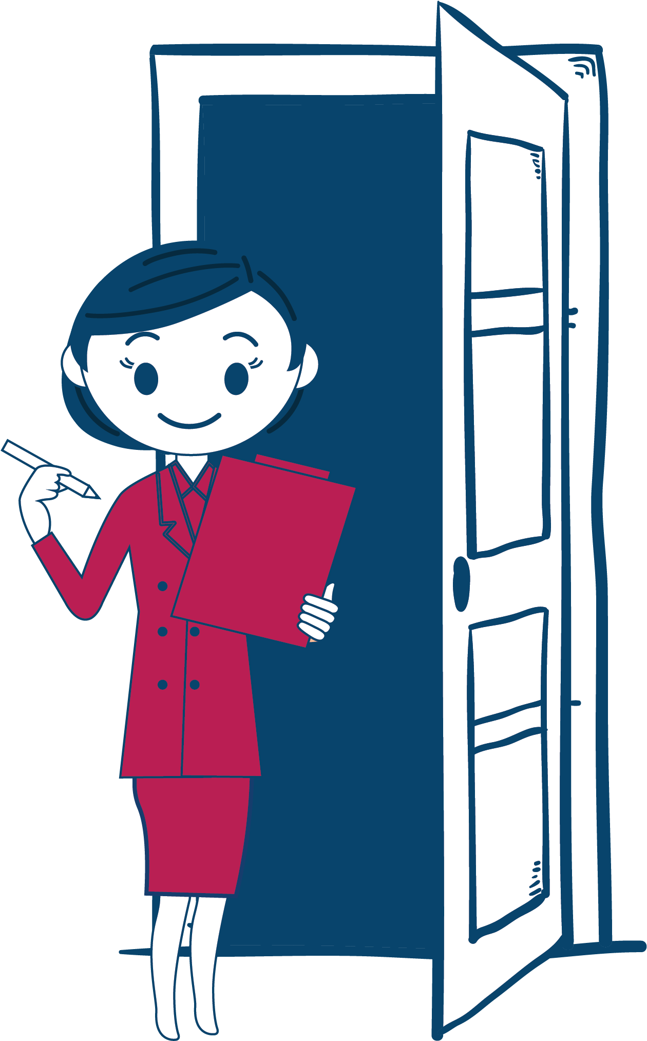 Health Officer Will Visit Your Home And Register You - Cartoon (2083x2083)