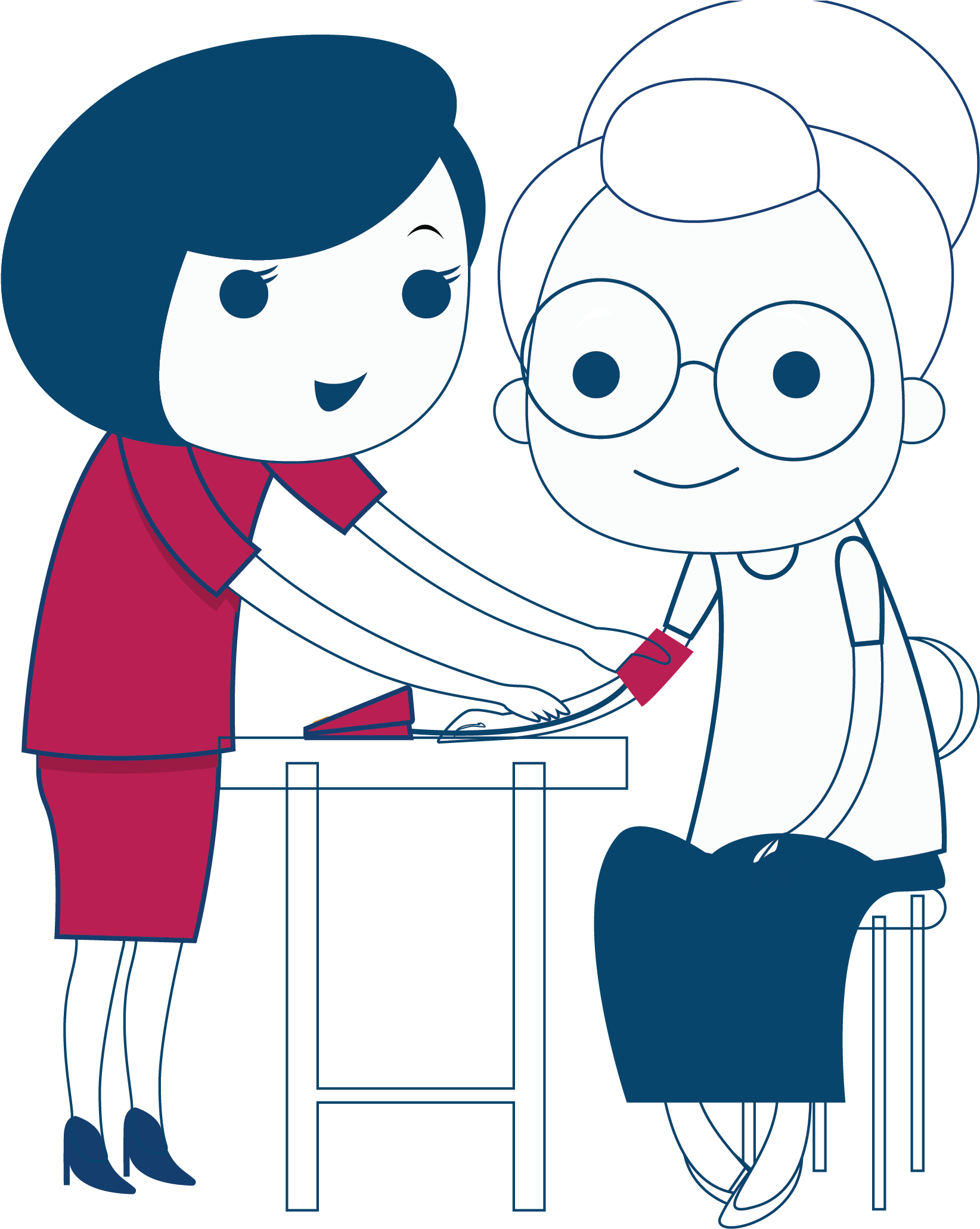 Our Health Officer Will Visit Your Home Every Month - Cartoon (2083x2083)