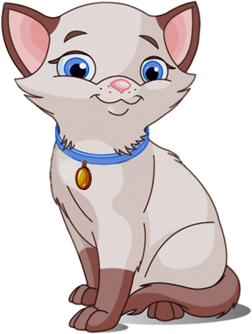 Siamese Cat Clipart - Cute Cat Vector Free (1066x1600)
