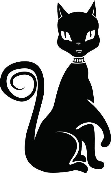 Black Cat Clipart Pet Cat - Black Cat Clipart Png (384x597)