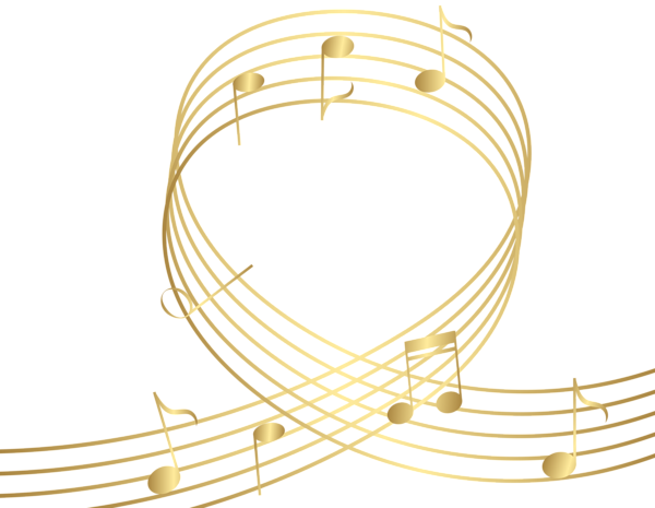 Gld Notes Transparent Clip Art Png Image - Music (600x465)