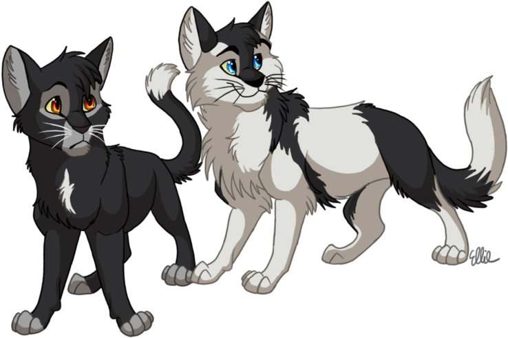 Warriors Ravenpaw And Barley (900x695)