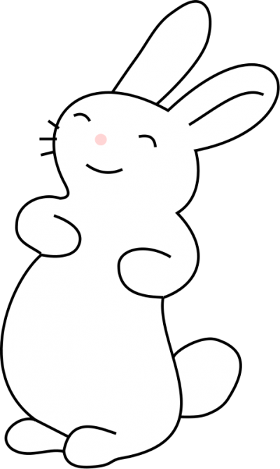 Bunny Easter Clip Art Image 9 - White Bunny Clip Art (400x668)
