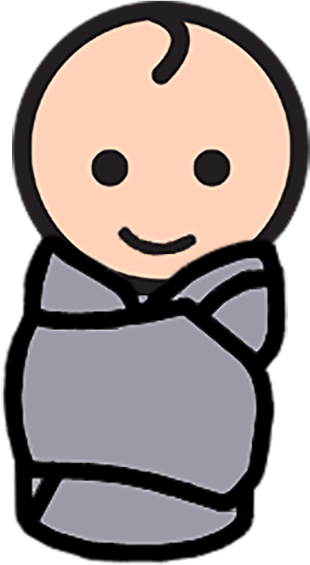 How To Swaddle - Cartoon (595x1008)