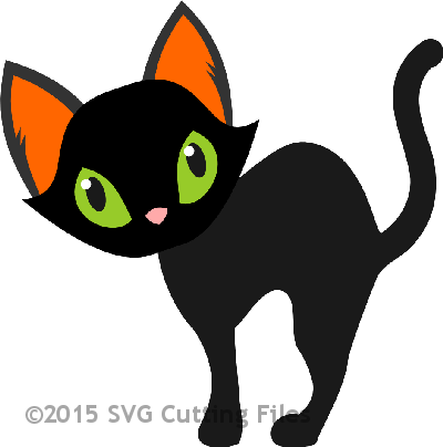 Pp Archedblackcat - Halloween Silhouettes Black Cat (400x404)