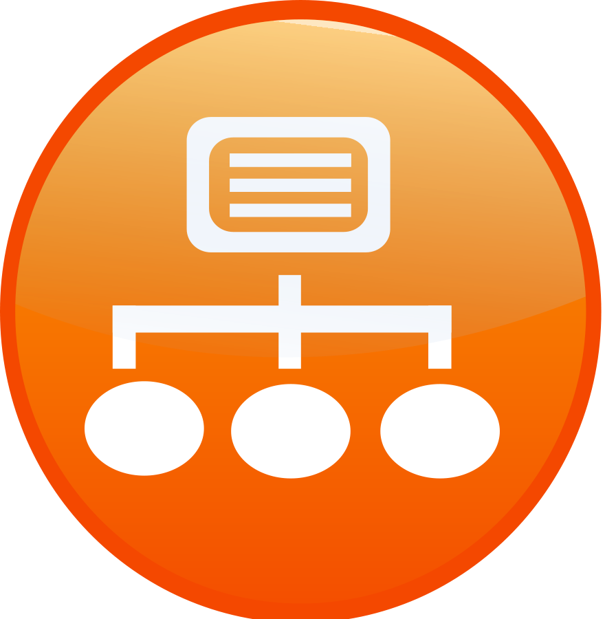 Network Icon Clip Art - Network Icon Orange (880x900)
