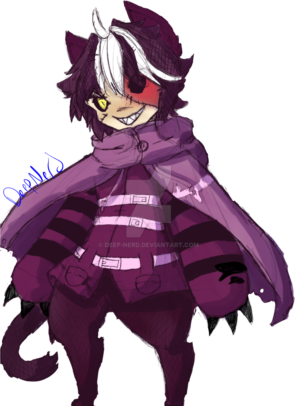 Cheshire Cat By Deep-nerd - Cheshire Cat Alice Mare (1024x1411)