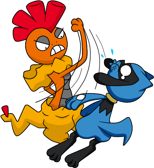 Scrafty Used Slap - Cartoon (600x600)