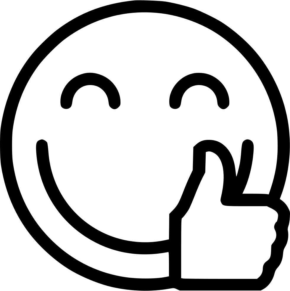 Thumbs Up Comments - Thumbs Up Emoji Black And White (980x982)